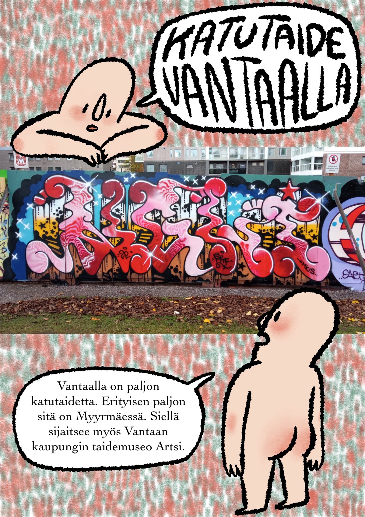 Sarjakuva: Katutaide Vantaalla